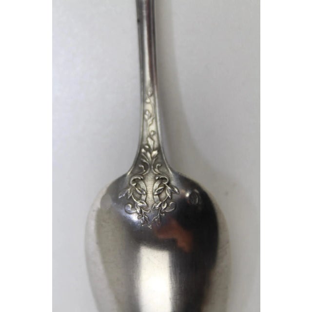 Antique Solid Silver Soup Spoons, 1900s, Set of 12 For Sale - Image 5 of 9