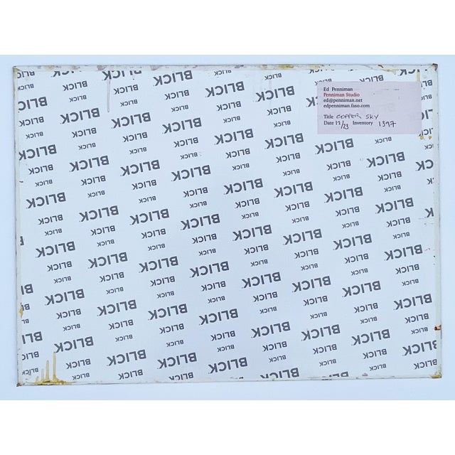 Wood 2023 “Copper Sunset” Impressionist Oil on Canvas Panel by Ed Penniman For Sale - Image 7 of 7