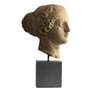 Italian Artist, Head of a Young Woman Sculpture, 1800s, Marble For Sale