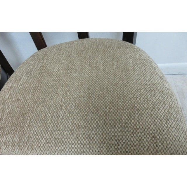 Wood Pair Stanley Furniture Window Back Dining Room Side Chairs For Sale - Image 7 of 11