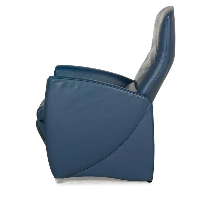 Jori JR 3290 Leather Armchair in Blue For Sale - Image 11 of 13