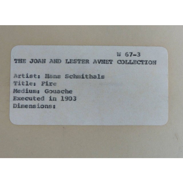 Early 20th Century Early Goache by Hans Schmithals, 1903 From the Joan & Lester Avnet Collection For Sale - Image 5 of 13