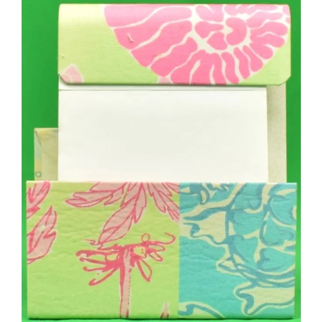 Lilly Pulitzer Notepad & Patch Fabric Panel Letter Holder For Sale - Image 4 of 4