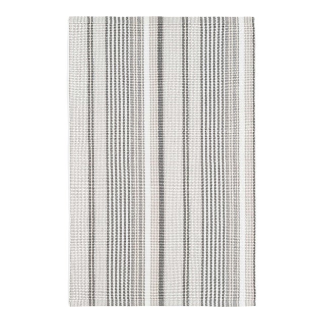 Dash & Albert by Annie Selke Gradation Ticking Indoor/Outdoor Rug, 6' x 9' For Sale