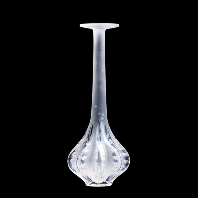 Lalique Lalique French Claude Frosted Vase For Sale - Image 4 of 8