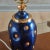 Blue + Gold Glazed Porcelain Lamp, Italy 1980s For Sale - Image 4 of 9
