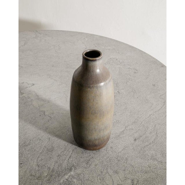 Mid-Century Swedish Stoneware Ceramic Vase by Carl-Harry Stålhane, 1950s For Sale - Image 3 of 5