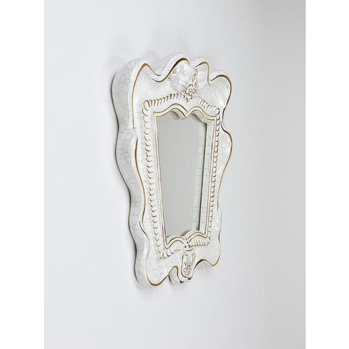 Art Deco Theater Terracotta Wall Mirror attributed to Gmundner Keramik, Austria, 1950s For Sale - Image 12 of 15