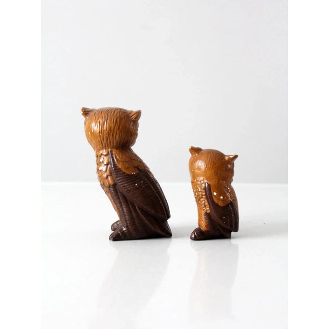 Vintage Owls Pair For Sale - Image 4 of 11