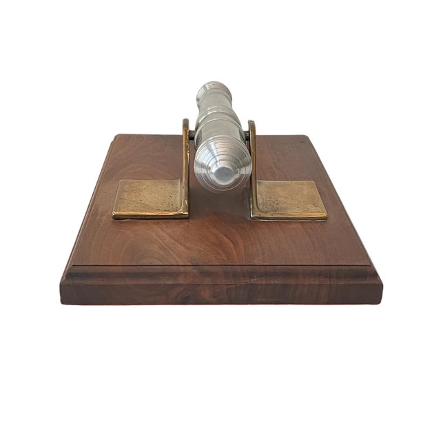 Large Vintage Handcrafted Folk Art Cannon Sculpture For Sale - Image 4 of 10