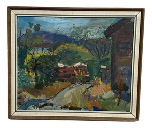 Kulo Green, Landskap, 1960s, Oil on Panel