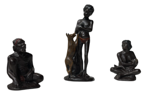Aboriginal Indigenous Figurines from Darbyshire Pottery, 1950s, Set of 3