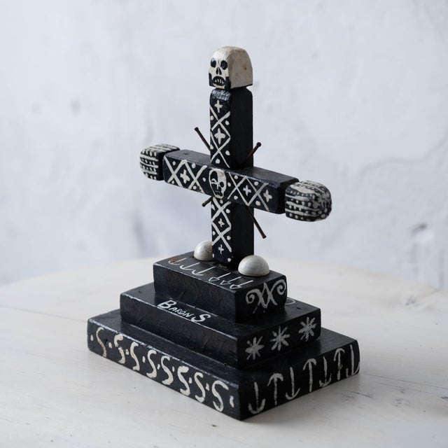 Haitian Vodou Baron Samedi Cross For Sale - Image 4 of 11