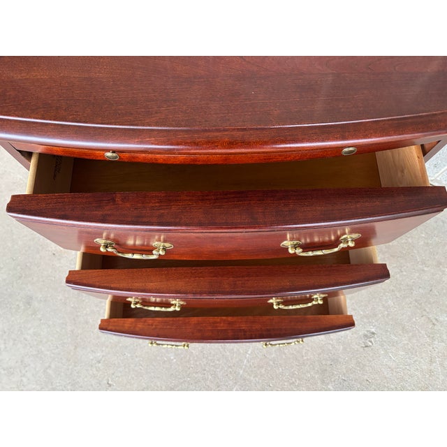 Pennsylvania House Geoergian Style 3 Drawer Cherry Nightstands - A Pair For Sale - Image 9 of 12