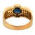 Vintage Sapphire Diamond 18k Yellow Gold Ring, Size 6 For Sale In Los Angeles - Image 6 of 6