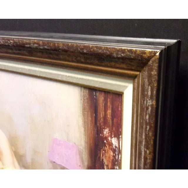 Pino "After Midnight"on Canvas Hand Signed & Embellished W/ Custom Frame For Sale - Image 4 of 5