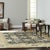 8x10 Blue Hand-Knotted Wool Layered Floral Border Classic Traditional Carpet Rug For Sale - Image 9 of 11