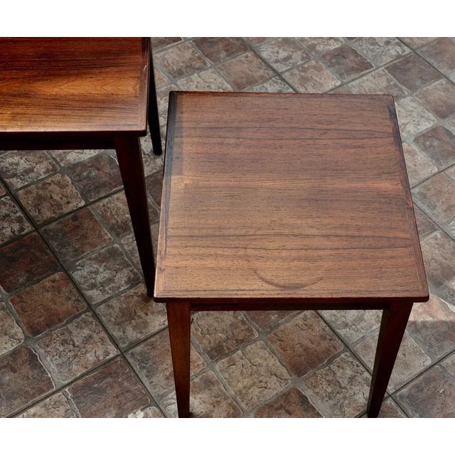 Danish Wooden Nesting Tables, Set of 3 For Sale - Image 11 of 18