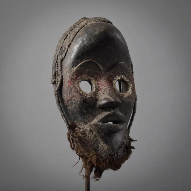 Early 20th Century Dan Dean Gle Mask on Custom Stand For Sale - Image 12 of 13