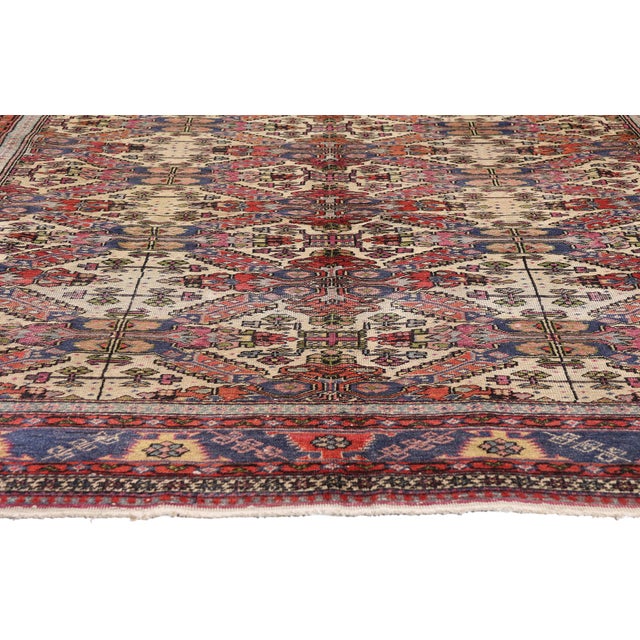 Vintage Turkish Sivas Rug, 06'05 X 09'08 For Sale - Image 4 of 10