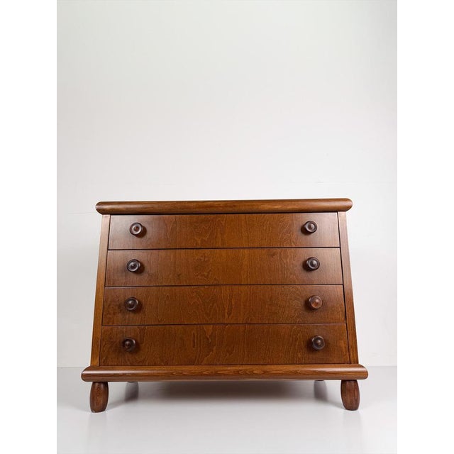 Charlotte Perriand Mid-Century Fir and Ash Chest of Drawers in the style of Charlotte Perriand, 1970s For Sale - Image 4 of 18