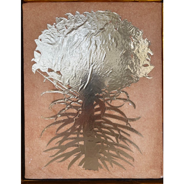 Late 20th Century Late 20th Century Abstract Mixed Media Quadriptych Basilius Beslers’ Lilium Cruentum Polyanthos in Gold Wood Frame For Sale - Image 5 of 12
