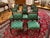 Original from 1815, newly upholstered in luxurious Napoleon Bonaparte fabric This exclusive set, consisting of six chairs...