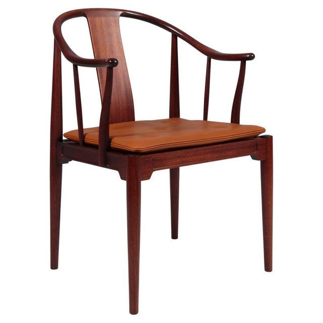 Red Model 4283 Chinese Chair attributed to Hans J. Wegner for Fritz Hansen For Sale - Image 8 of 8