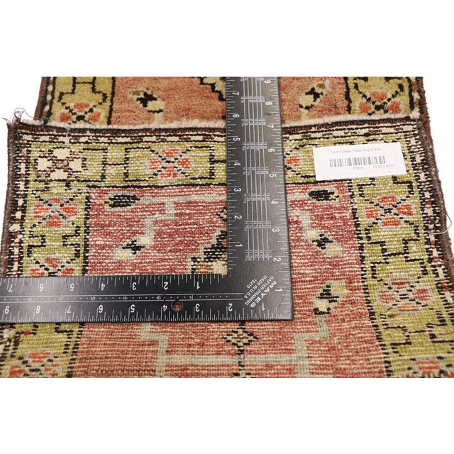 Mid 20th Century Vintage Turkish Yastik Rug- 01'03 X 03'07 For Sale - Image 5 of 8