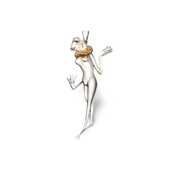 The Coquette Frog Slide Pendant is a whimsical and surreal creation by renowned artist Mihail Chemiakin . Handcrafted from...