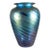 Thomas Philabaum Reptilian Series Iridescent Art Glass Vase - Signed - 8" H For Sale