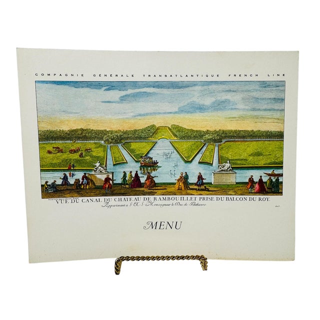 S S France 1963-1964: Rare 36-Menu Complete Holiday Voyage Collection | Louis Le Breton, Jean Carzou, Georges Rohner | First Class Ocean Liner For Sale - Image 12 of 18