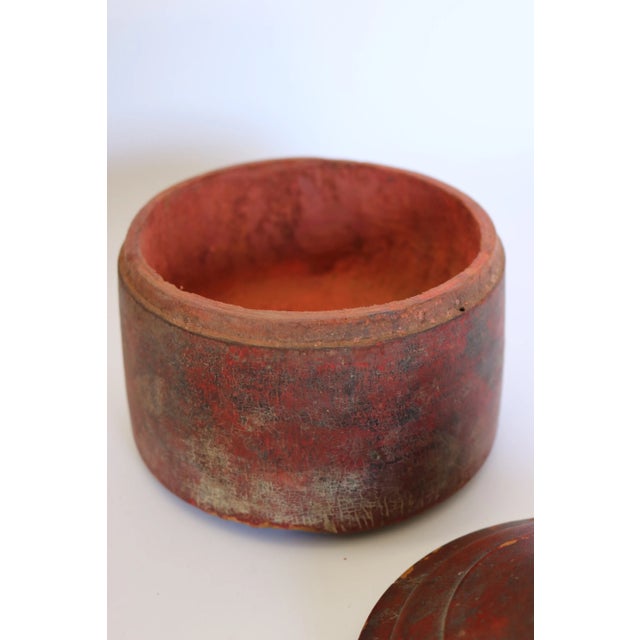 1920s 1920s Painted Wooden Box With Lid From India For Sale - Image 5 of 6