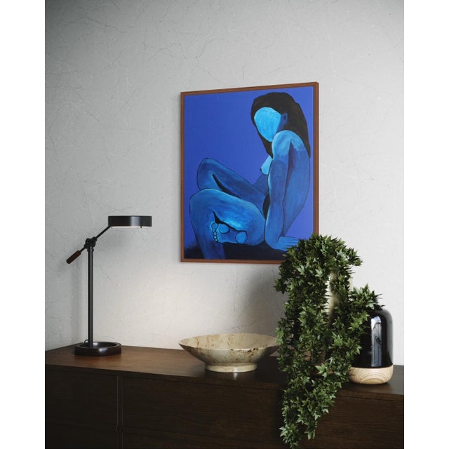 Bodasca, Blue Woman on Canvas, 2025, Acrylic on Canvas For Sale - Image 6 of 16