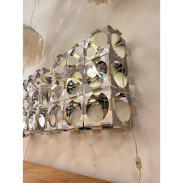 Modular Floor Lamp in Brushed and Polished Stainless Steel from Reggiani, Italy, 1970s For Sale - Image 13 of 17