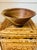 Vintage 1970’s Signed Brown Terracotta Bowl in Bronze & Pale Green Shades For Sale - Image 4 of 17