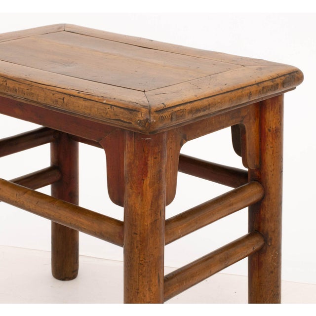 Pair of Chinese Elm Side Tables For Sale - Image 9 of 10