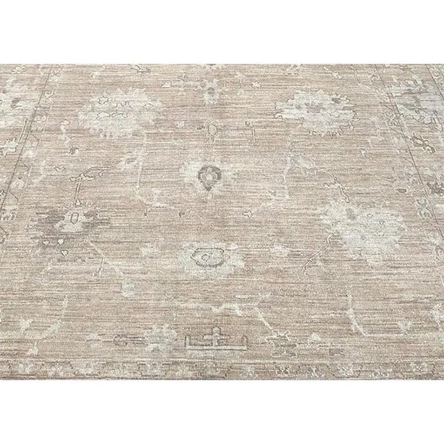Brown Handwoven Turkish Oushak Area Rug 9’0″ X 12’0″ For Sale - Image 8 of 9