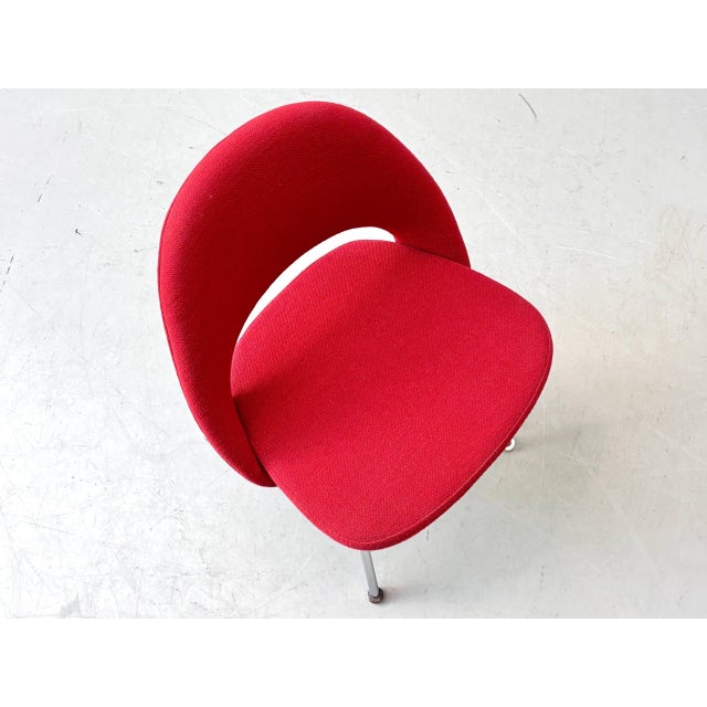 Vintage Executive Chair with Red Fabric Upholstery by Eero Saarinen for Knoll International, 1960s For Sale - Image 9 of 16