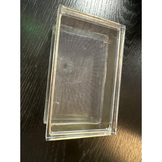 Acrylic Glass and Brass Box by Philippe Cheverny For Sale - Image 3 of 7