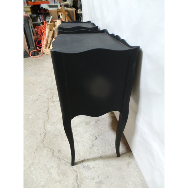 Rococo Style Black Nightstands For Sale - Image 4 of 12
