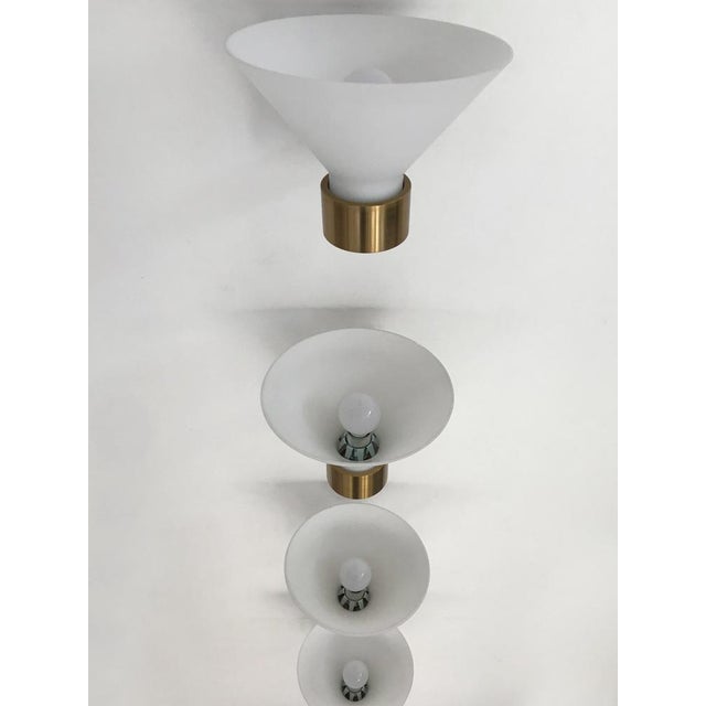 Italian Wall Lamps in Brass and Murano Glass, 1970s, Set of 4 For Sale - Image 6 of 18