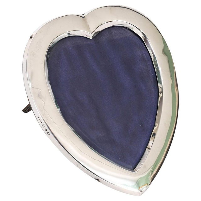 Antique Heart Shaped Sterling Silver Photo Frame by Henry Matthews, 1890s For Sale - Image 9 of 9