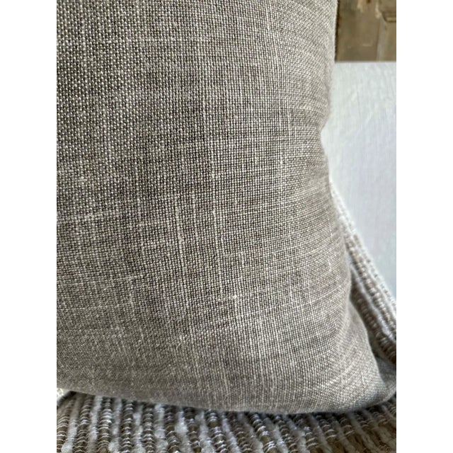 Metal Ecorce Linen Pillow With Down Insert For Sale - Image 7 of 7