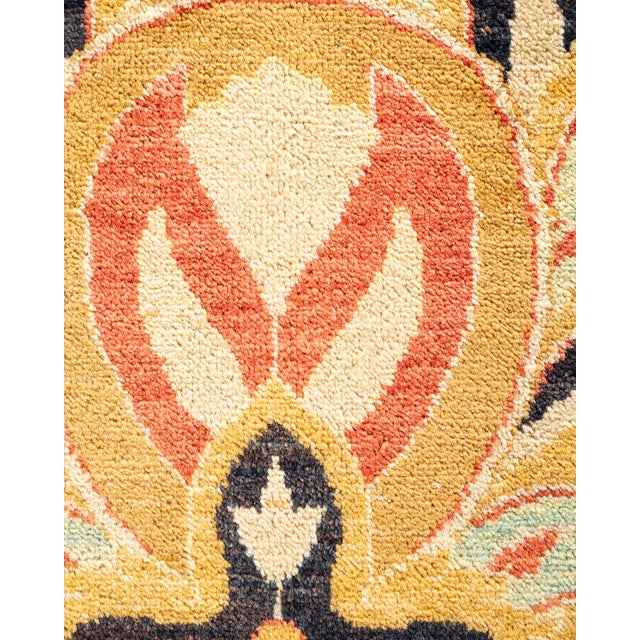 Traditional Mogul, One-of-a-Kind Hand-Knotted Area Rug - Orange, 10' 2" x 14' 4" For Sale - Image 3 of 8