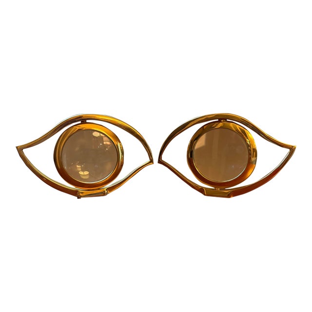 1960's Hermes "Eye of Cleopatra" Desk Magnifing Glass Jean Cocteau Loupe Design For Sale