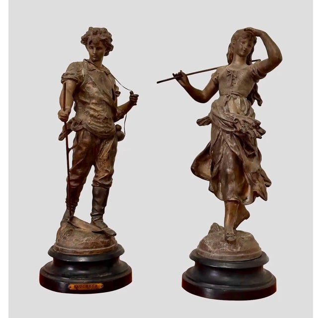 From The Dillon Estate. Part of the Dillon family of fine antiques, furnishings, art and jewelry. Signed period pair by...