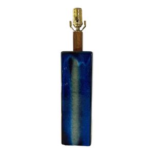 1960s Blue Solholm Denmark Blue Glaze Danish Ceramic Lamp 1071-2