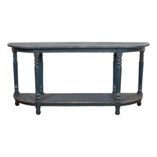 English Bowended Console Table, 1870 For Sale