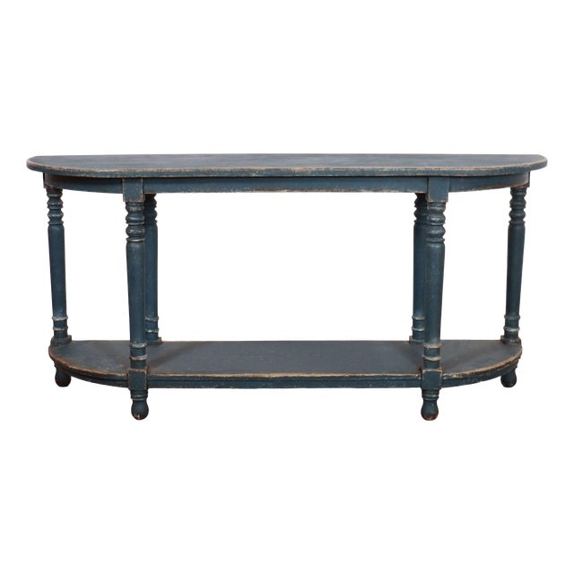 English Bowended Console Table, 1870 For Sale